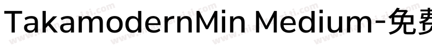 TakamodernMin Medium字体转换